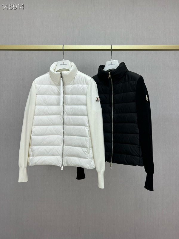 Moncler Knit Sleeve Padded Jacket Vit — Jackets