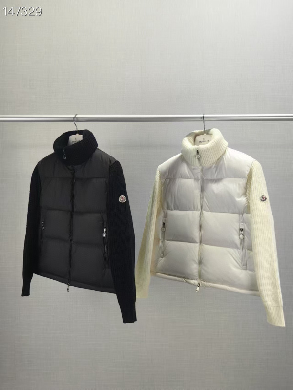 Moncler Turtleneck Knit Down Jacket — Jackets