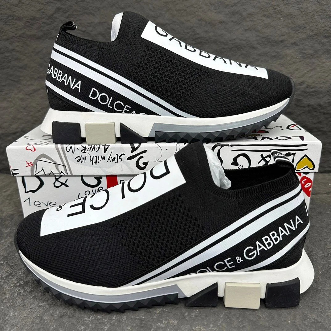 D&G Sorrento Sneaker Svart/Vit — Shoes
