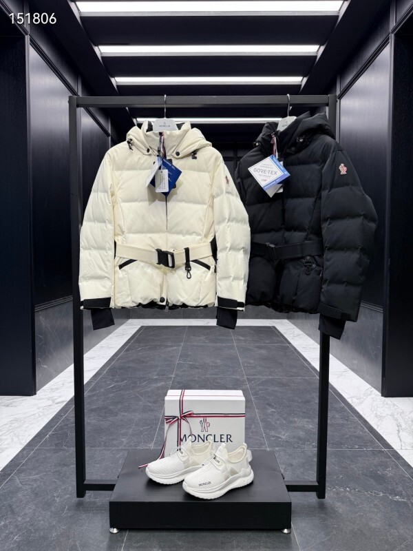 Moncler Gore-Tex Belted Down Jacket — Jackets