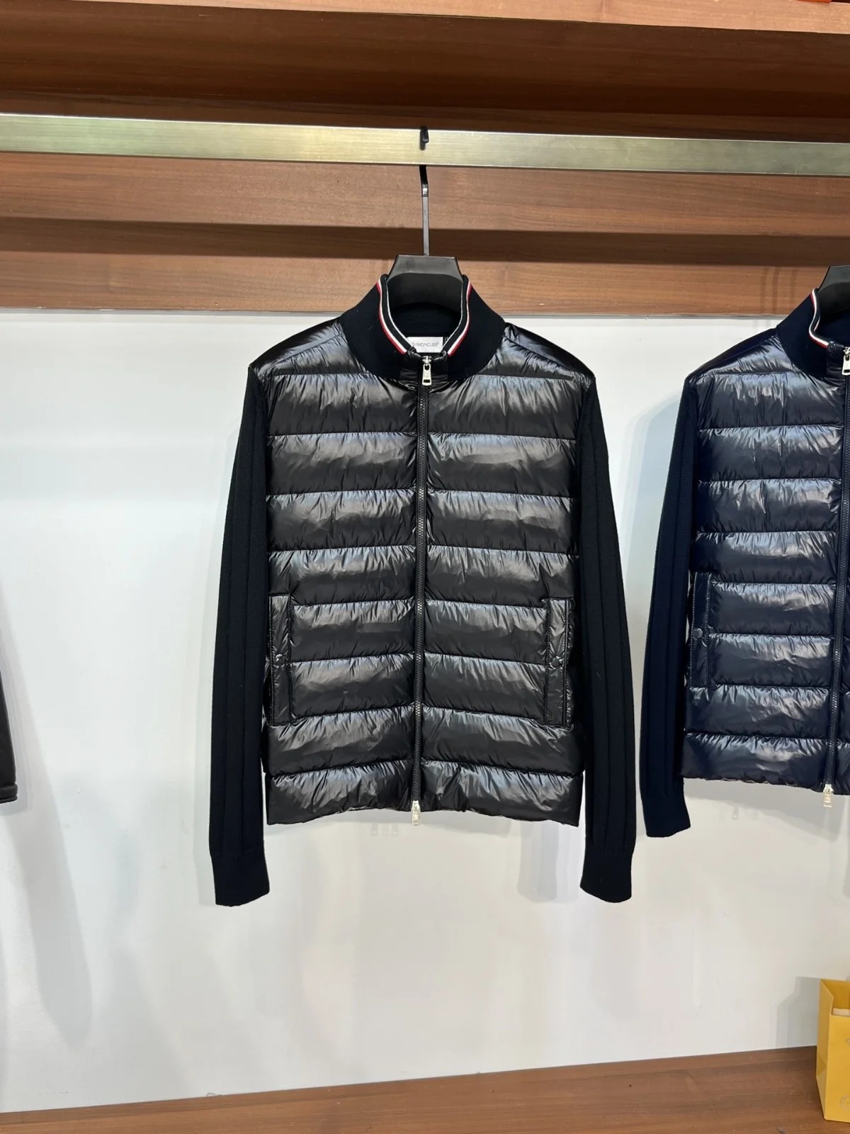 Moncler Tricot Down Cardigan Glossy — Jackets