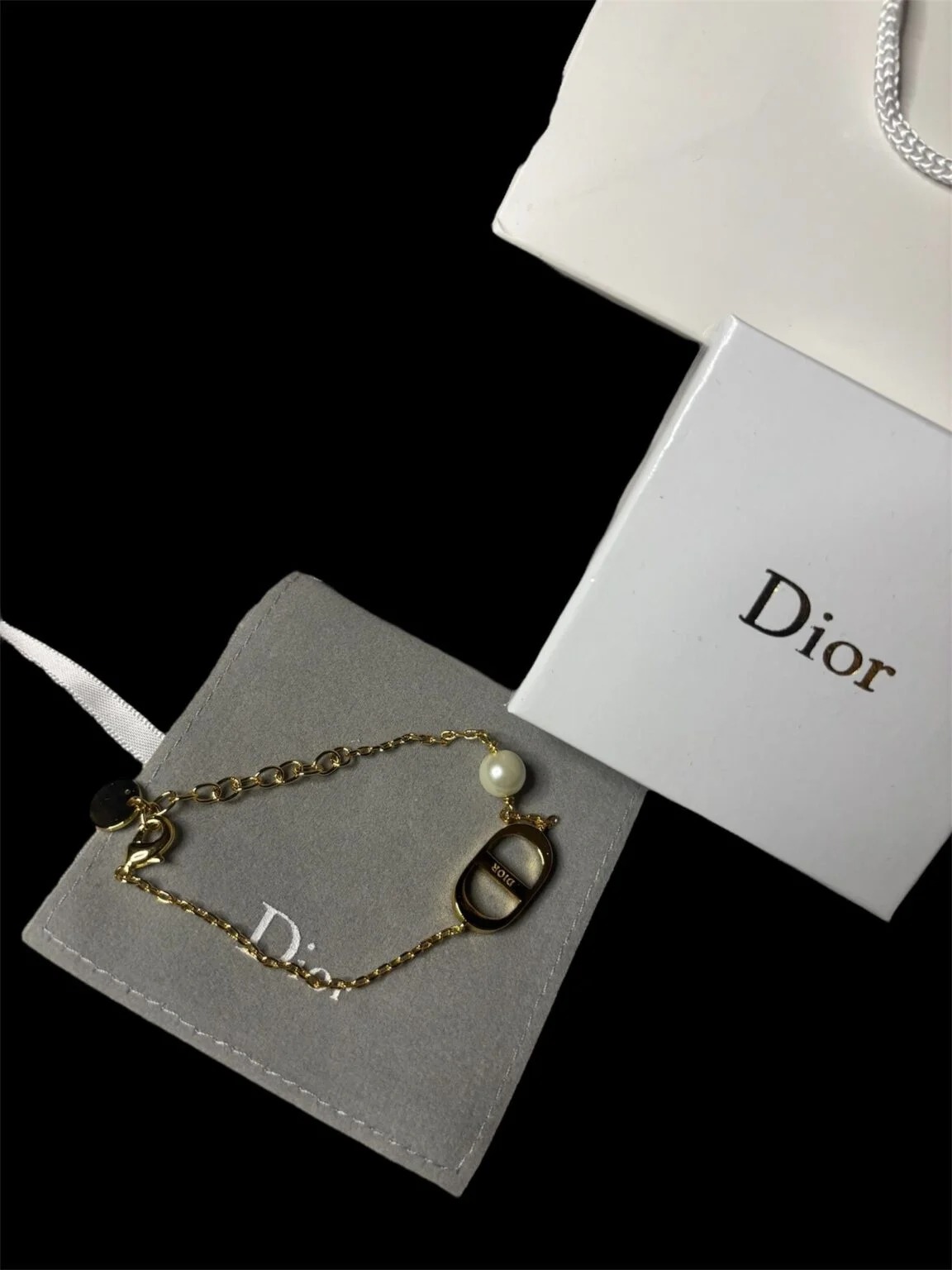 Dior Armband Pärla & CD Charm — Accessories