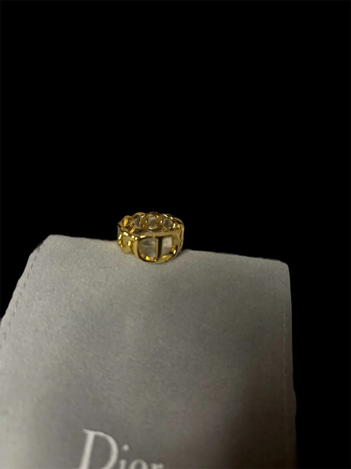 Dior Danseuse Chain Ring Guld — Accessories
