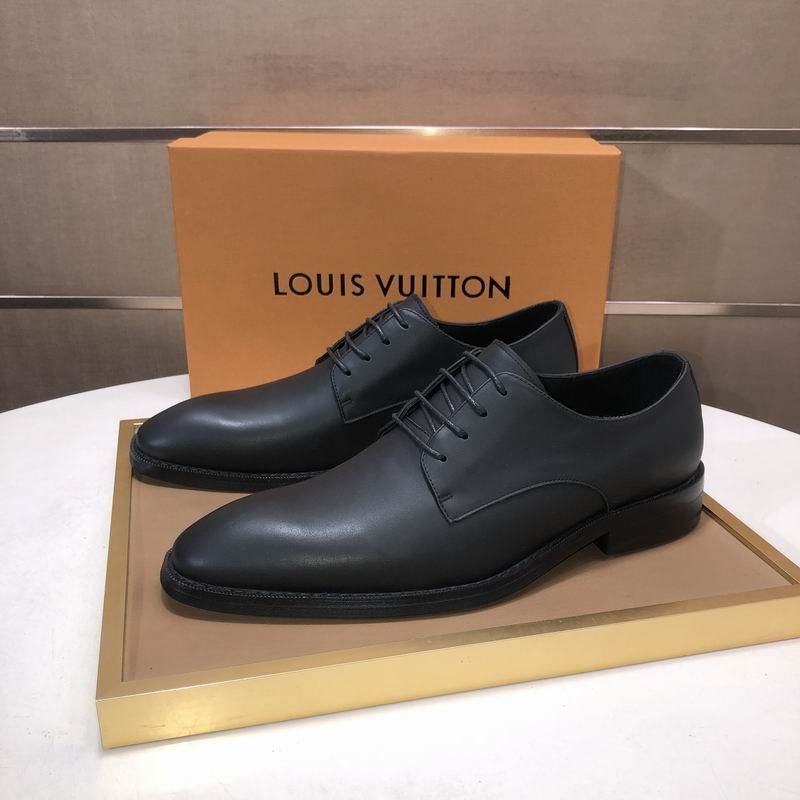 LV Derby Klassisk Svart Läder — Shoes