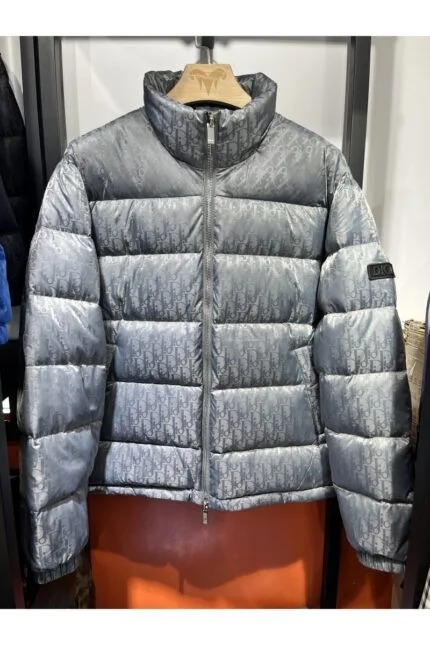 Dior Oblique Puffer Jacket Grå — Jackets